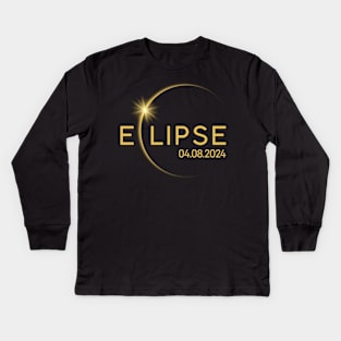 Total Solar Eclipse 2024 Kids Long Sleeve T-Shirt